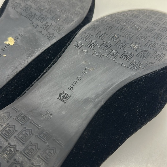 Birdies Starling Loafers Slip On Flat Shoes Velvet Shearling Lined Black 7.5 - Picture 9 of 9